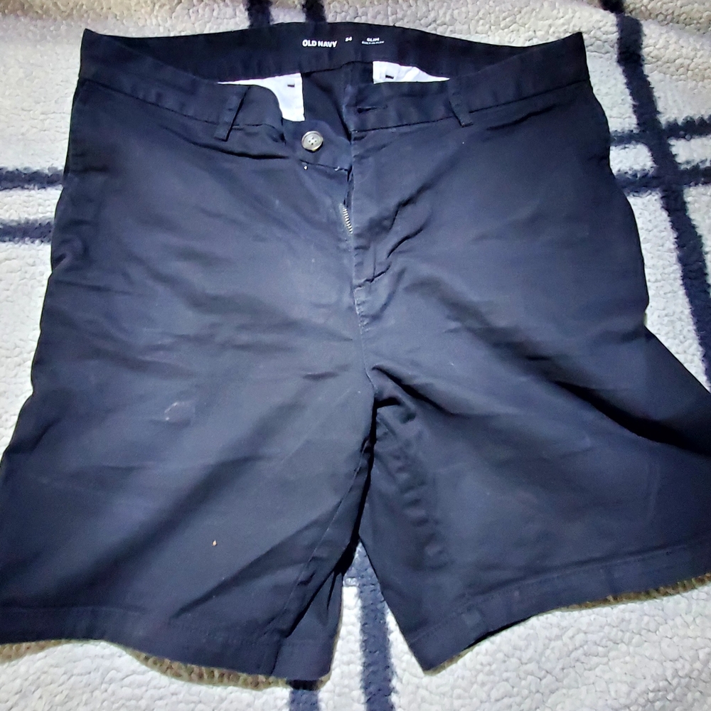 Old Navy Black Flat Front Shorts Size 34